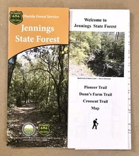 Jennings State Forest, Florida Forest Service, Map & Brochure 2 LOT, 2023, VG+ picture