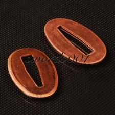 2 pieces Red Copper Seppa for all Japanese Samurai Sword Katana Wakizashi Tanto picture