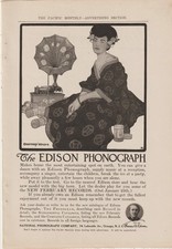 1908 EDISON PHONOGRAPH AD-GUERNSEY MOORE ARTWORK picture