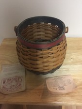 Gerald Henn Handcrafted Round Basket With Handle picture