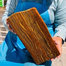 15.02LB Large Natural Tiger's Eye Stone Quartz Crystal Mineral Specimen Healing picture