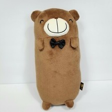 Choco Teddy Plush Stuffed Animal Brown Bear Pillow Black Bow Tie X-Mind 11