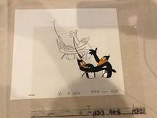Vintage HECKLE and JECKLE Animation Production Drawing and Hand Painted Cel picture