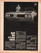 General Motors 442 1969 Model Year With Specs Vintage Print Ad 1968 picture
