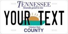 Tennessee 2000 Custom State License Plate Personalized 12