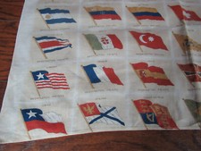 Vtg Panel 42 Flags of the World by Washington Print on Linen picture
