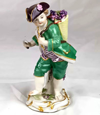 Antique Meissen Grape Picker Boy Gardener Child Incised Model No. 8 5.5in picture