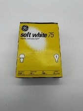 GE 75 Watt Soft White Light Bulbs~4 of Pack~New Old Stock picture
