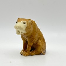 Vintage Hand Carved Tiger NETSUKE Style Figurine Tagua Corozo Nut Mini Carving picture