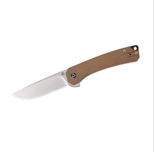 QSP Osprey Pocketknife Brown Micarta Handle Stainless Drop Point Liner Lock picture