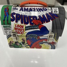 Vintage Spider-Man Metal Tin Box picture