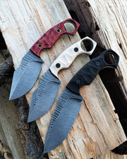 Phantom Talon Karambit D2 Steel Knife Micarta Handle Fixed Blade EDC Gift picture