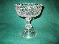 Clear Glass Compote Scalloped rim picture