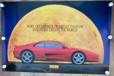 Vintage 1994 Poster PIRELLI Tire Red FERRARI F355 Poster picture
