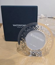 waterford lismore purple round mini frame 4.5 inches crystal picture