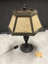 The Porcelain Garden 6 Panel Lithophane Table Lamp Discontinued Art Nouveau Work picture