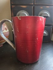  Red Aluminum Pitcher By Payne Mfg 50s Vibrant Decor Vintage Anodized Farmhouse picture