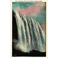 Vintage American Falls Niagara Falls NY Postcard 1927 Postmark Canadian Stamp picture