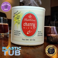 Vintage Middleton's Cherry Blend 12oz Empty Plastic Tub 🔥 Aromatic Pipe Tobacco picture