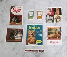 New 8 Vintage Style Purina Friskies Stickers  picture