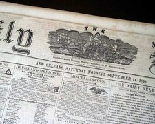 Rare Antebellum NEW ORLEANS Pre Civil War Deep South Anti Abolitionist 1850 News picture