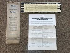 Allied’s Parallel Resistance Series Capacitance Calculator, Case & Instructions picture