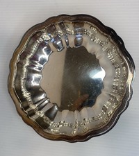 VTG WM Rogers Silverplate Chippendale Bowl Scalloped Rim EP Brass 5.5in 4907 picture