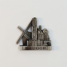 Belgium Bruges Landmark Tourist Travel Souvenir 3D Metal Fridge Magnet Craft picture