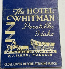 Whitman Oregon Trail  Hotel Matchbook Pocatello Idaho￼ picture
