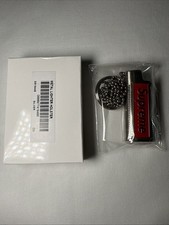 SS19 Supreme Metal Lighter Holster Logo Lighter Holder Silver Red NIB  picture