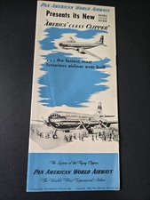 VINTAGE PAN AMERICAN WORLD AIWAYS AMERICA CLASS CLIPPER BROCHURE picture