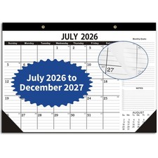 Desk Calendar 2026-2027,July 2026 to December 2027, Desk calendar 2026-2027 with picture