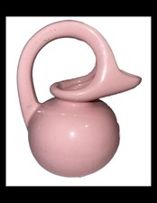 Vintage nice Unusual ￼Pink Mid-Century Modern Small Pottery  Pitcher  picture