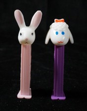 Vintage Easter Bunny Pez Dispenser Lot of 2 Rabbit Lamb Pez Dispensers (A2) picture