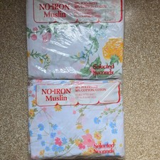 4pc Vintage Selected Seconds No Iron Muslim flat and fitted sheets dbl bed picture