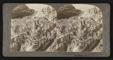 Upper Rhone Glacier Furka Pass Switzerland 1900s Crevassed Glacier Stereo View picture