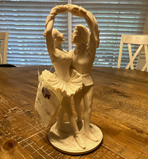 Euromarchi Italy Bisque Dancing Couple Figurine Ballet Statue picture