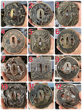 Various Alloy Tsuba Hand Guard For Japanese Samurai Sword Katana Wakizashi picture