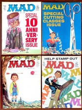 Four MAD MAGAZINES from 1962/63 #72, 76, 77, 78 All in FINE condition picture