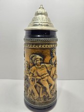 Vintage GERZ Lidded Beer Mug Stein 10