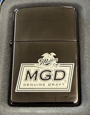 ZIPPO 2005 MILLER GENUINE DRAFT MIDNIGHT CHROME LIGHTER SEALED IN BOX D936 picture