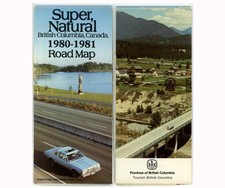 Vintage 1980-1 British Columbia Canada Official Road Map picture