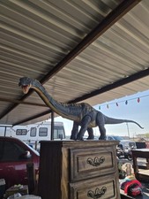 Long Neck Dinosaur Plastic Figurine Collectible w/ Jurassic Park Logo Tag picture