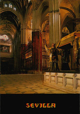 Sevilla Cathedral Tomb of Columbus Spain Postcard picture