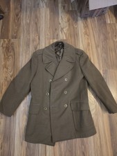WWII WW2 US Army Military M1926 Officer  Overcoat Doeskin Jacket | A+ Cond 38R picture