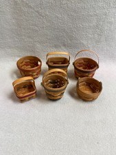 Longaberger Small/Mini Handwoven Baskets - Set of 6 picture