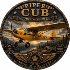 Piper Cub Metal Sign picture
