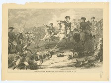 Battle of Monmouth 1778 Vintage Revolutionary War Lithograph Reprint Wall Art picture