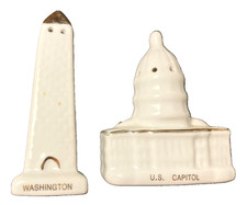 Vintage 1950's U.S. Capitol Building & Washington Monument Salt & Pepper Shakers picture