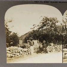 Private Stereoview Photo 1911 Nassau Bahamas Man Horse By Grants Town W.I. #125 picture
